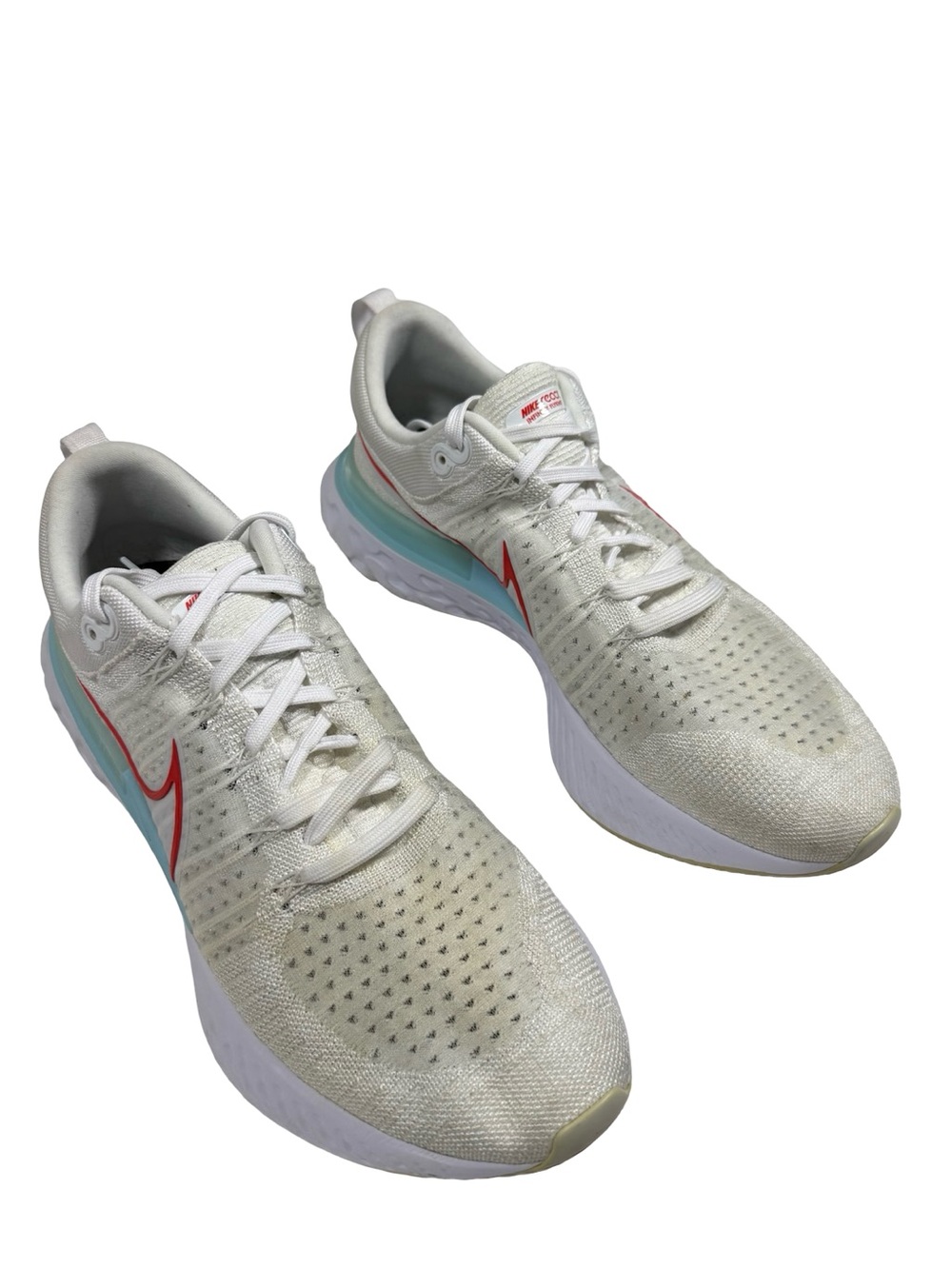 Nike React Infinity Run Flyknit 2 Sz 14 White Glacier Running Sneaker CT2357-102